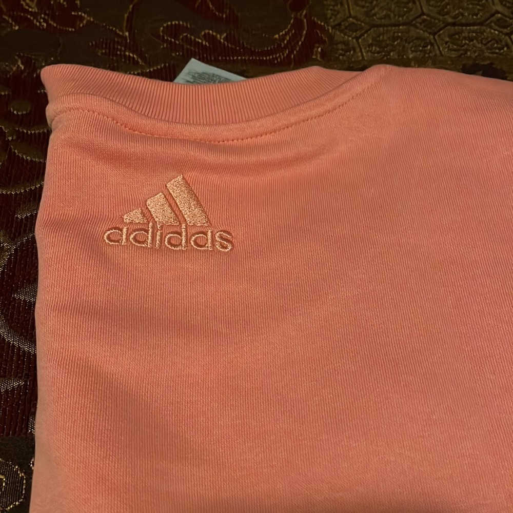 Adidas Three Stripes Fleece Lined Crew Neck Sweatshirt - Picture 6 of 6